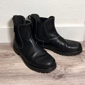Women's Ida Leather Chelsea Boot Size 10 Black